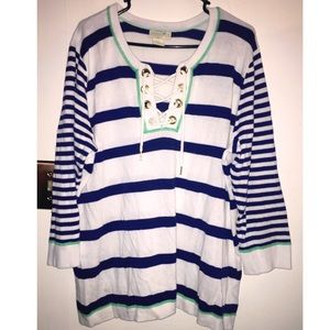 Caribbean Joe elbow length top